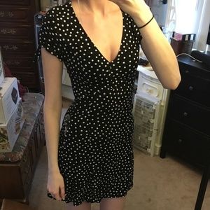 Divided H&M Polka Dot Skater Dress EUC